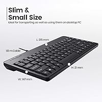 Perixx PERIBOARD-409H Mini Keyboard with USB Hubs — image 6