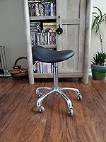 FRNIAMC Professional Saddle Stool with Wheels – Green — image 7