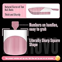 MUTIOVO 8 Mixed Summer Color French Tip Toe Nail Tips — image 3