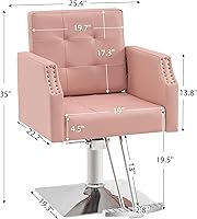BarberPub Classic Salon Chair - Pink — image 3