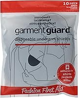Garment Guard Disposable Adhesive Cotton Underarm Sweat Pads (10 Pairs, Black) — image 8