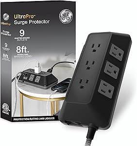 GE UltraPro 9-Outlet Surge Protector