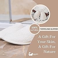 Eco Bath London Natural Toweling Slippers - Organic Cotton, Size S (6-7 Women/5-6 Men) — image 4