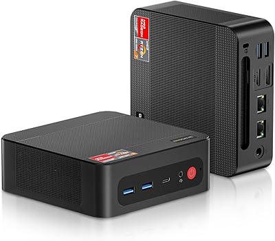 BOSGAME P4 Mini Gaming PC AMD Ryzen 7 5700U 16GB RAM 512GB SSD