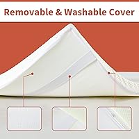 ROYALAY 2 Inch Memory Foam Lash Bed Topper, 73x29x2 inch, White — image 4