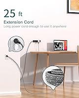 Addtam Surge Protector Power Strip 25 FT Extension Cord with 12 Outlets and 3 USB Ports — image 2
