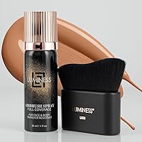 LUMINESS Airbrush Body Coverage with Self Tanner - Light Tan — image 1