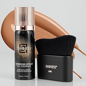 LUMINESS Airbrush Body Coverage with Self Tanner - Light Tan Review