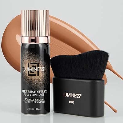 LUMINESS Airbrush Body Coverage with Self Tanner - Light Tan