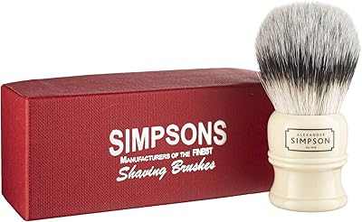 Simpson Trafalgar 1 Shaving Brush - Ivory Faux Handle, Synthetic Fibre