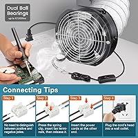 GDSTIME Axial Fan 17251, 172mm x 150mm x 51mm, 110V AC — image 5