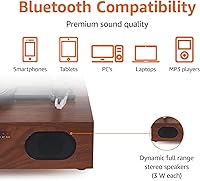 Amazon Basics Desktop Turntable TT603BT with Bluetooth and Built-in Speakers — image 4