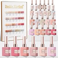 Double Rhythm 28Pcs Nude Pink Gel Nail Polish Set — image 1