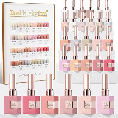 Double Rhythm 28Pcs Nude Pink Gel Nail Polish Set