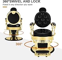 Artist Hand Retro Barber Chair - Gold — image 4