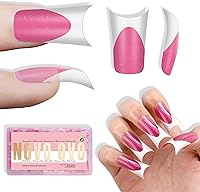 NOVO OVO Rose Pink Duck Nail Tips with Moon Curve, Medium Length, 150 pcs — image 1