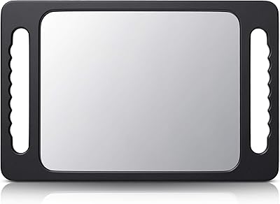 TASALON Unbreakable Hand Mirror with Double Handle