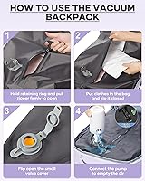 Coofay Vacuum Backpack Travel with Pump — image 3