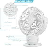 OGZ Portable Fan 7-inch with Remote and Timer — image 6