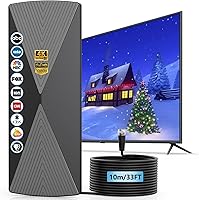 Oyned 2025 TV Antenna with Signal Booster, 1200+ Miles Range, 33ft Cable — image 1