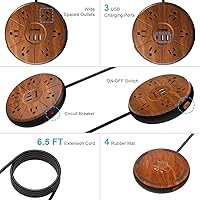 TOPREK Power Strip with USB, 6 Outlets, 20W USB-C Fast Charging — image 6