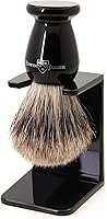 Edwin Jagger Best Badger Hair Shaving Brush with Stand - Imitation Ebony — image 1