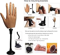 Tiebeauty Silicone Practice Hand for Acrylic Nails (Right Hand) — image 3