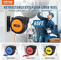 VEVOR Retractable Extension Cord Reel 65 FT 12AWG — image 2