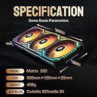 Asiahorse Matrix-Black 56 RGB Fans 360mm — image 6