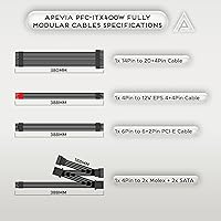 Apevia ITX-PFC400W 400W Mini ITX/Flex ATX Fully Modular Power Supply — image 6
