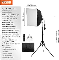 VEVOR Softbox Lighting Kit 20″ x 28″ with 30W LED Bulbs — image 7