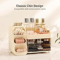 Aveniee Makeup Organizer with Drawers - Cream White — image 4