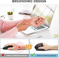 iClever TM254 Ergonomic Wireless Mouse — image 2