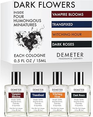 DEMETER Dark Flowers Humongous Miniature Set of 4