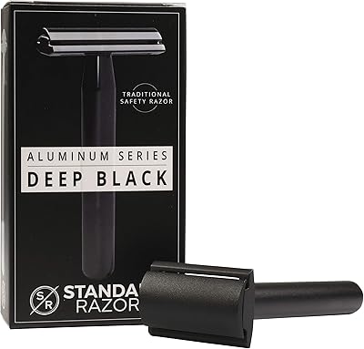 Standard Razors Aluminum Double Edge Safety Razor - Deep Black