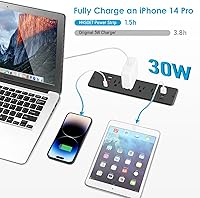 HHSOET 8 Outlet Recessed Power Strip with USB-C and USB-A Ports — image 3