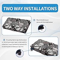 KEYFANCLUB Dual 120mm High CFM Computer Fans with AC Plug — image 6