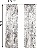 SFN SKY 9FTx9FT Silver Sequin Backdrop Curtains — image 2
