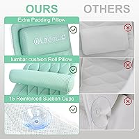 Olaemuo Full Body Bath Pillow with Removable Lumbar Cushion - Green — image 5