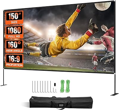VEVOR Projector Screen with Stand 150″