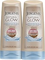 Jergens Natural Glow In Shower Lotion, Medium to Deep Skin Tone, 7.5oz (Pack of 2) — image 1