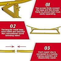 HAISIWLKJ 6.6ft Round Backdrop Stand with Red Arch Cover — image 4