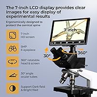 Vabiooth Lab Darkfield & Brightfield Trinocular Compound Microscope 40X-2500X Magnification — image 3