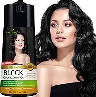 Herbishh Hair Color Shampoo for Gray Hair – Black (400ml) — image 1