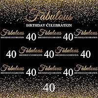AOFOTO 8x8ft 40th Birthday Party Backdrop — image 1
