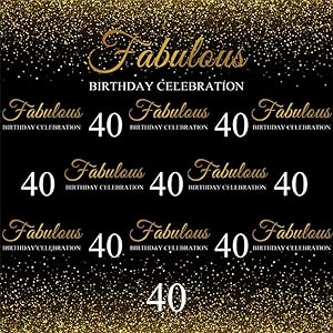 AOFOTO 8x8ft 40th Birthday Party Backdrop Review