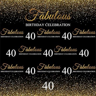 AOFOTO 8x8ft 40th Birthday Party Backdrop