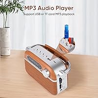 ONGTEED Portable AM FM Analog Radio with Bluetooth Speaker — image 6
