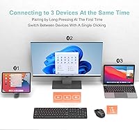 Arteck HB305-3 Multi-Device Bluetooth Keyboard and MB167 Mouse — image 2