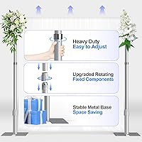 GLOSHOOTING Pipe and Drape Backdrop Stand Kit 8.6x10ft — image 3